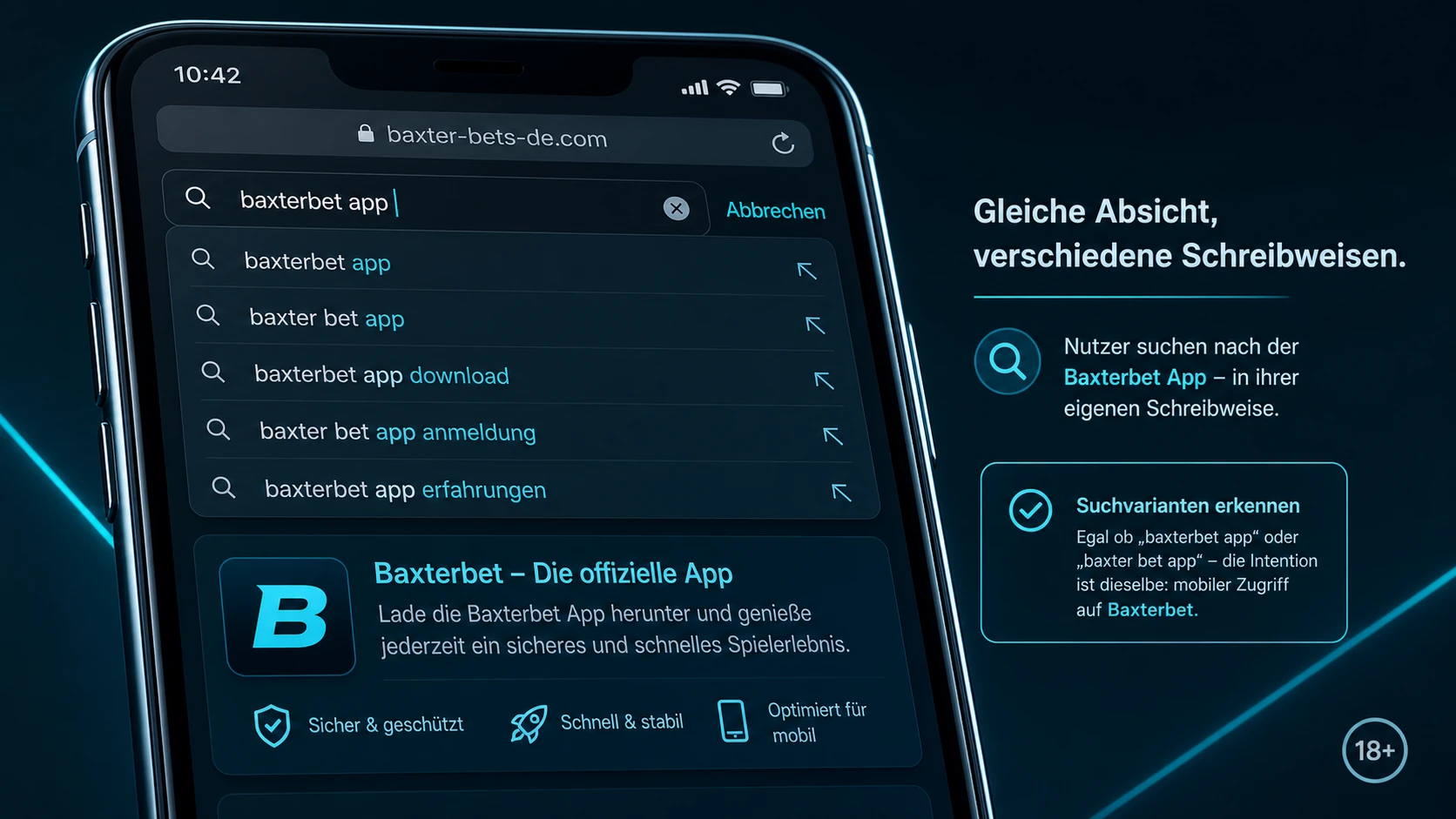 Baxterbet App und Baxter Bet App als Suchvarianten