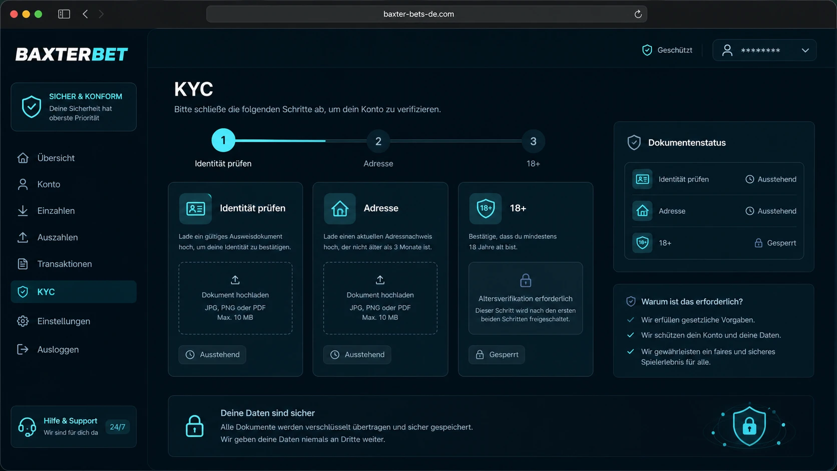 KYC und Verifizierung vor dem Payout