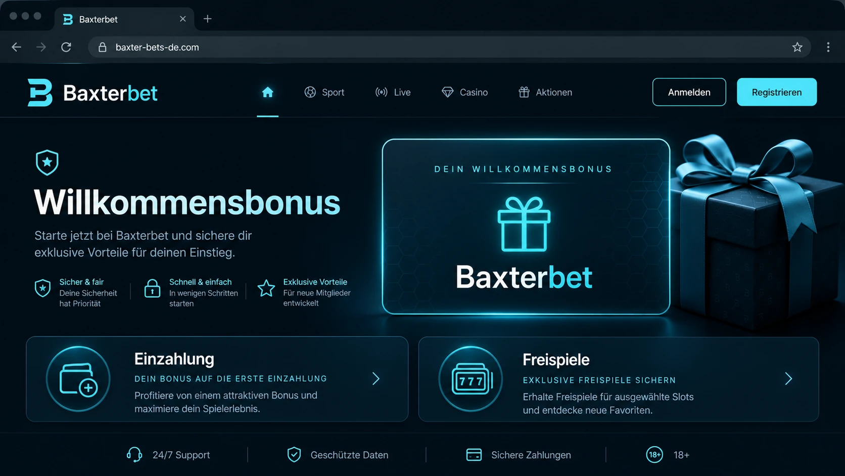 Baxterbet Casino Willkommensbonus richtig einordnen