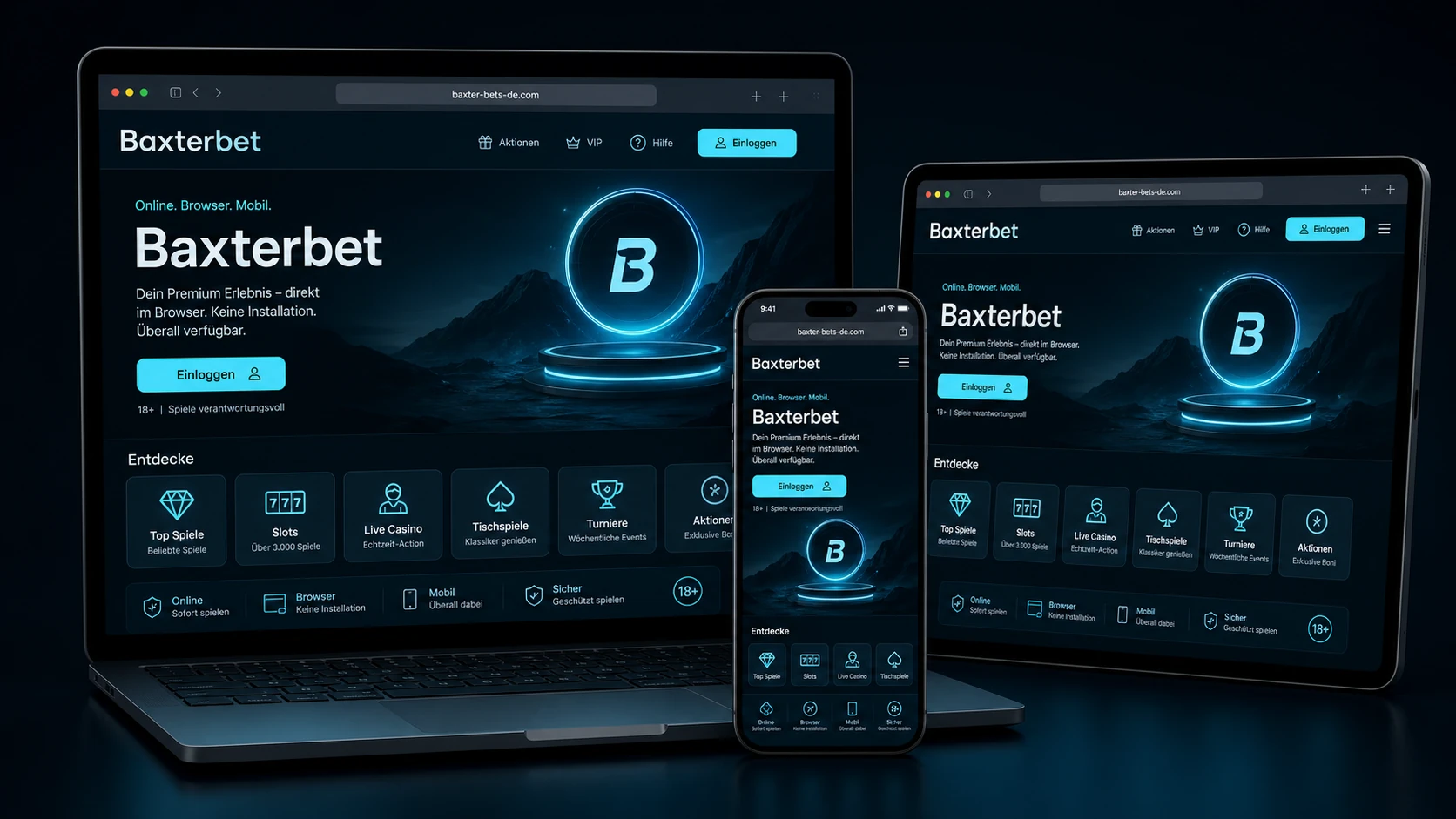 Baxterbet Online und Online Casino Intent